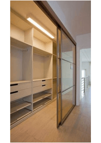 Линейная гардеробная комната с дверями купе Альметьевск