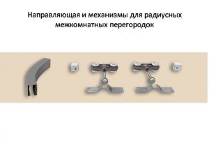 Направляющая и механизмы верхний подвес для радиусных межкомнатных перегородок Альметьевск